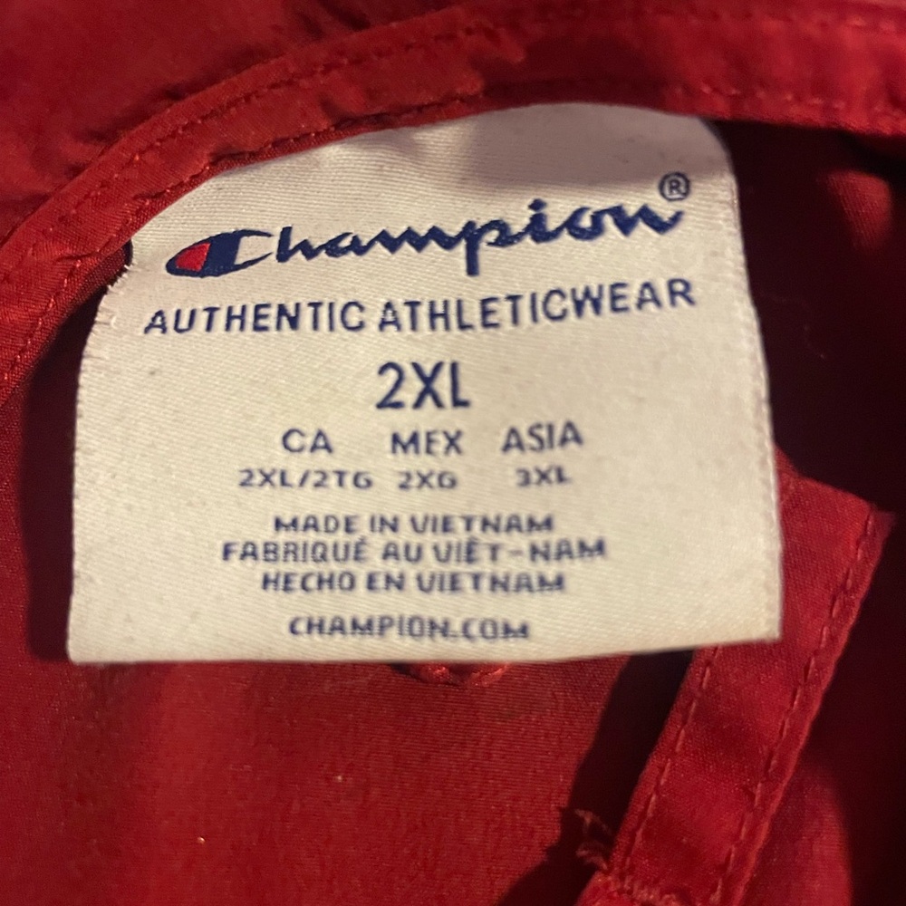 CHAMPION AUTHENTIC ATHLETICWEAR XXL HOODIE WITH HALF ZIPPER